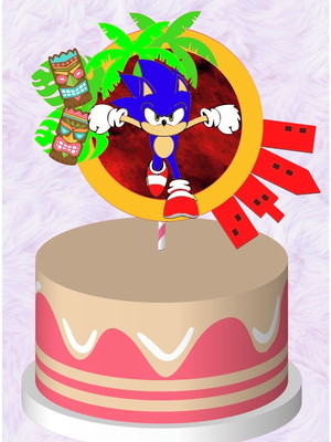 Topo de bolo sonic