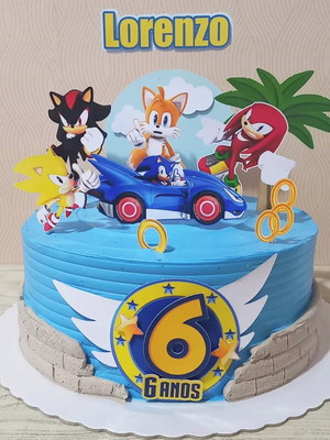 Topo de bolo sonic