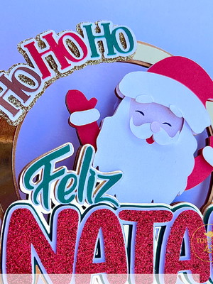 Topo de bolo natal