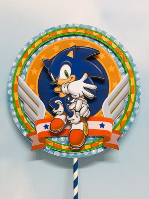 Topo de bolo sonic