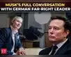 Musk hosts German far-right leader on X:Image