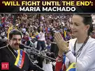 Venezuelan leader Maria Machado vows to fight after detention:Image