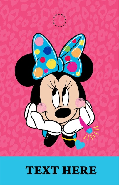 Minnie Mouse Tag podarunkowy