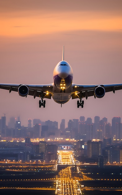 Jumbo jet che vola nel cielo