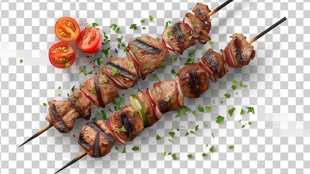 Shish Kebab isolato su uno sfondo trasparente