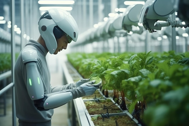 Robots de IA que ayudan a transportar y cuidar las verduras