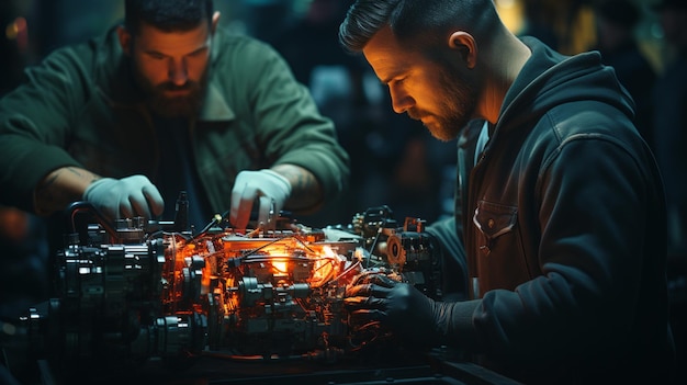 Técnico de reparación de motores de automóviles