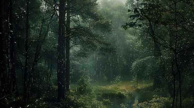 Foto gratuita la foresta di aokigahara in stile molto dettagliato