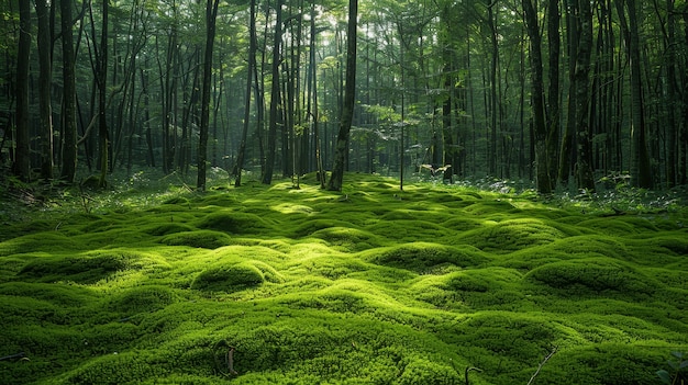 Foto gratuita bella scena della foresta giapponese