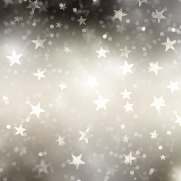 Foto gratuita natale sfondo di luci bokeh e stelle