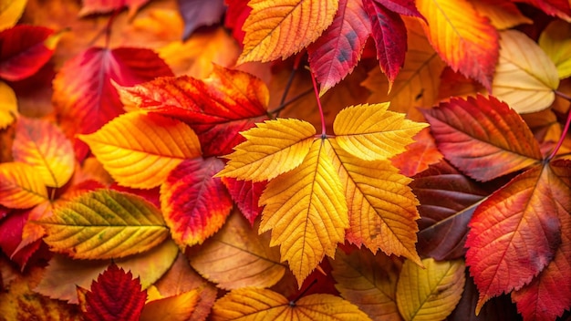 Foto gratuita close-up delle foglie autunnali colorate