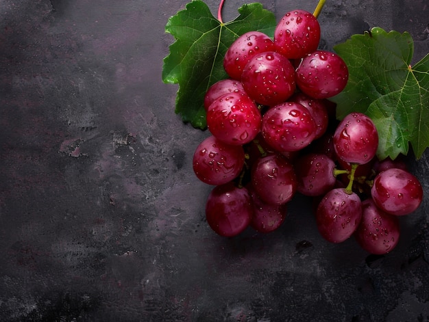 Foto gratuita deliziose uva rosse dolci natura morta