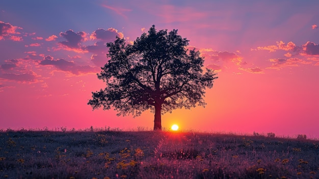 Foto gratuita albero fotorealistico con rami e tronco all'aperto in natura