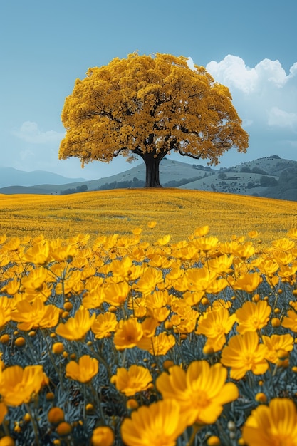 Foto gratuita vista fotorealista di un albero in natura con rami e tronco