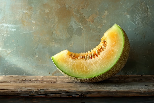 Foto gratuita natura morta di melone cantaloupe fotorealistico