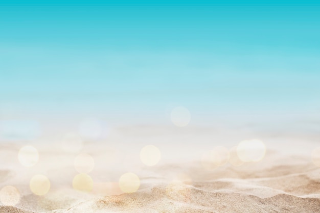 Foto gratuita sfondo di spiaggia estiva girato in stile bokeh