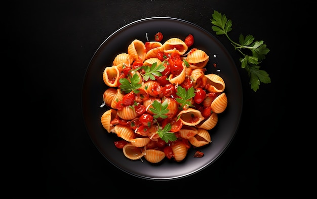 Foto gratuita vista dall'alto deliziosa disposizione di pasta