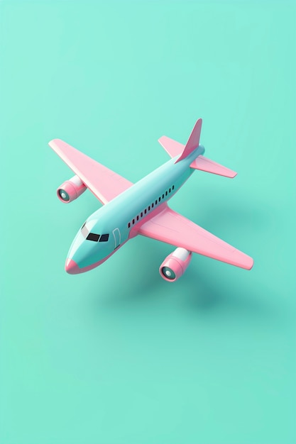 Foto gratuita vista dell'aereo 3d