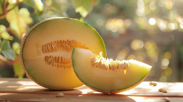 Foto gratuita vista del delizioso e salutare melone cantaloupe