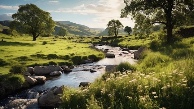 Foto gratuita veduta del paesaggio naturale con il fiume