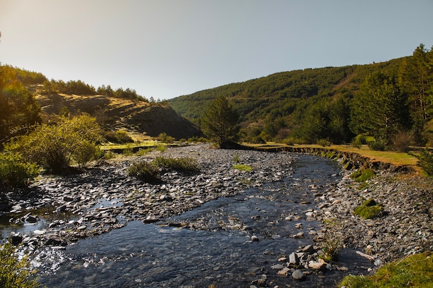 Foto gratuita fiume roccioso selvaggio