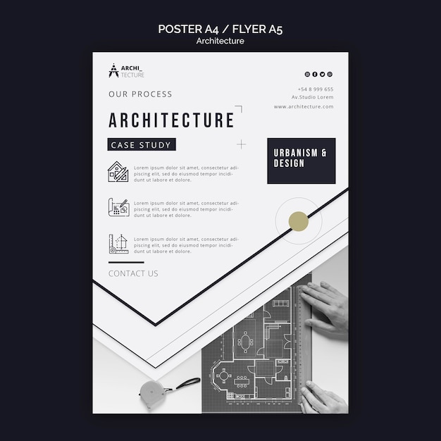 Modello di poster del concetto di architettura