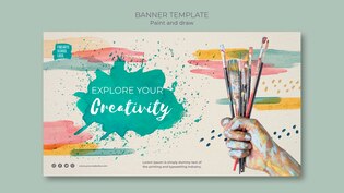 watercolor banners