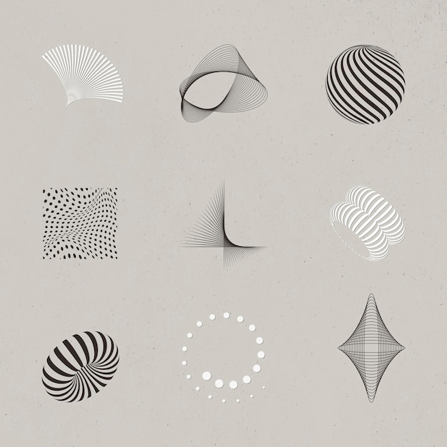 Free Vector abstract 3d design elements collection