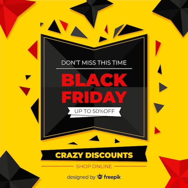 Black friday concept with flat design background