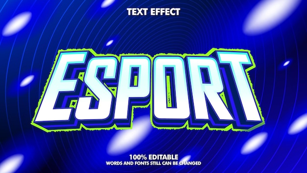 Free vector editable esport logo text effect