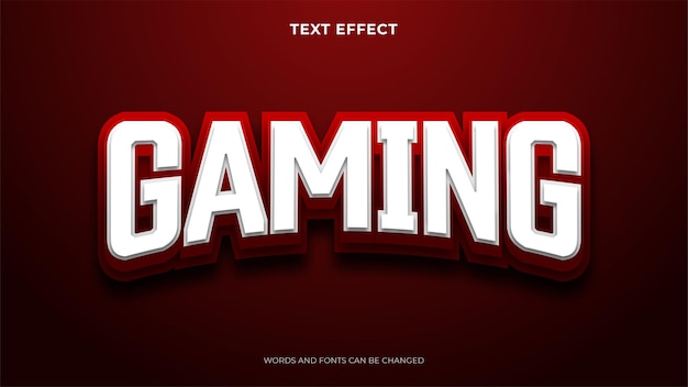 Free vector editable red color esport text effect