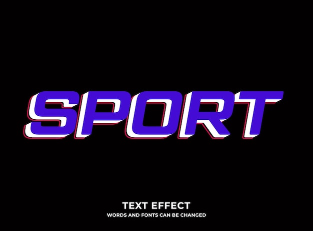 Free vector editable sports text neon effect