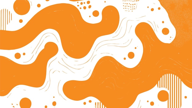 Free Vector fluid orange waves on background