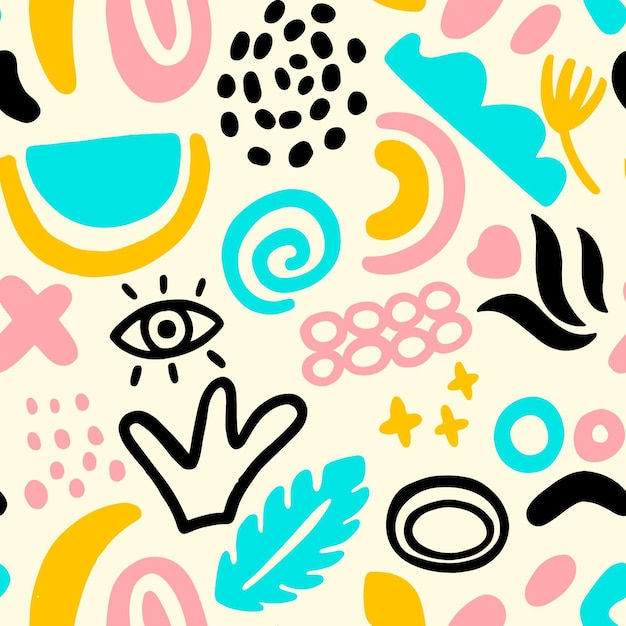 Free Vector hand drawn abstract element pattern