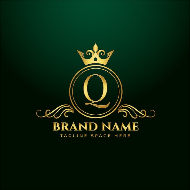 Download Free Letter Q Ornamental Logo Concept With Golden Crown Free Vector Use our free logo maker to create a logo and build your brand. Put your logo on business cards, promotional products, or your website for brand visibility.