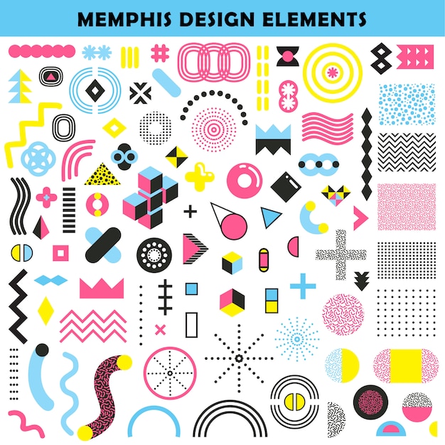 Free Vector memphis design elements set