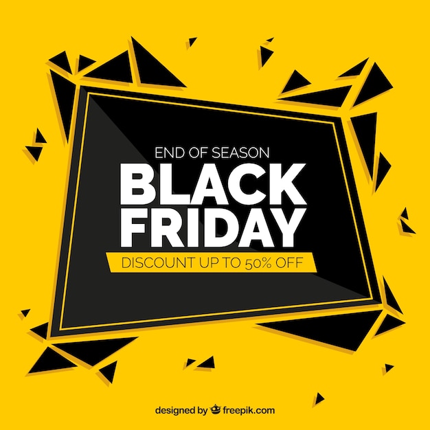 Modern black friday composition with flat design