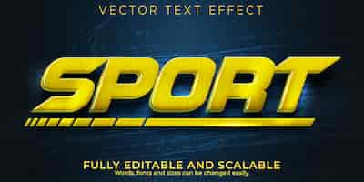 Free vector sport speed text effect, editable racer and fast text style