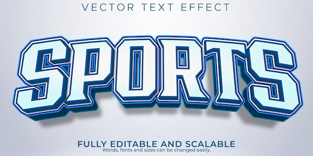 Free vector sport text effect, editable basketball and football text style