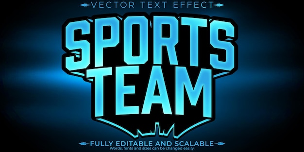 Free vector sport text effect editable basketball and football text style