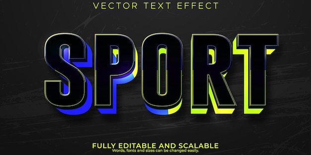 Free vector sport text effect editable soccer and speed text style