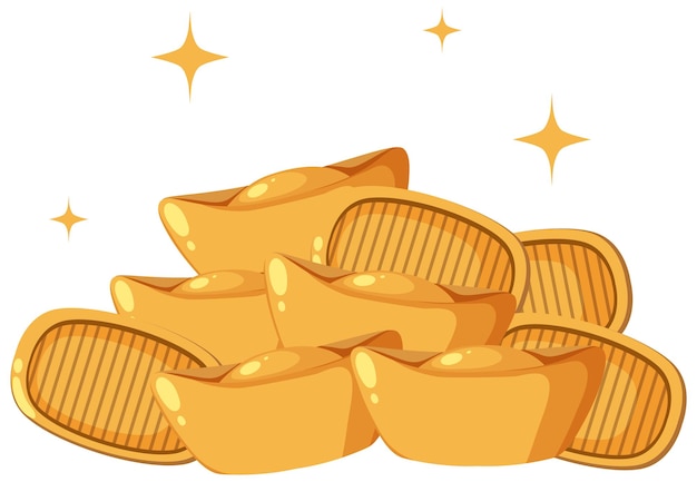 Free vector traditional chinese gold ingot