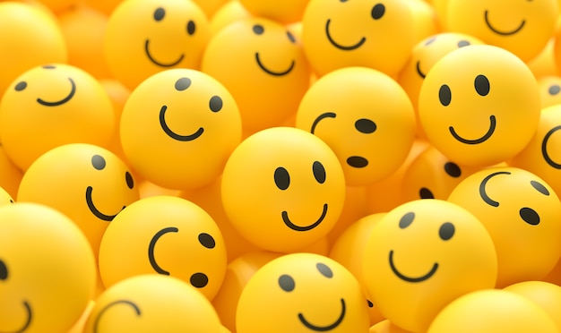 Photo gratuite arrangement d'emojis pour la journée mondiale du sourire