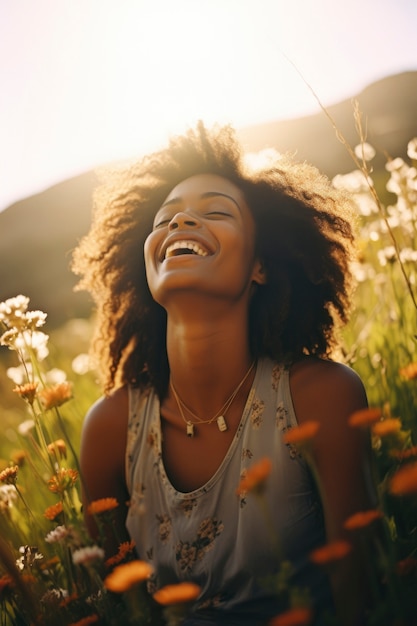 Photo gratuite une belle femme en pleine nature.