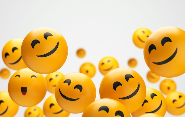 Photo gratuite composition d'emojis de la journée mondiale du sourire