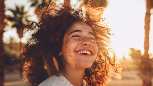 Photo gratuite portrait de jeunesse avec des taches de rousseur et des marques de beauté