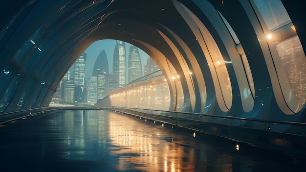 Vue du pont futuriste