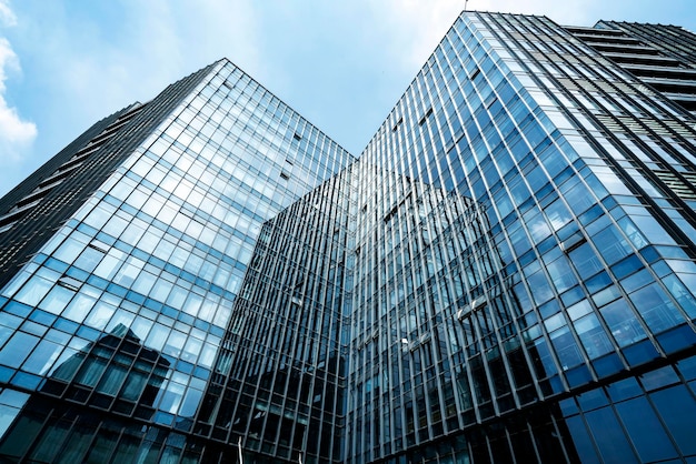 Photo bâtiment de bureaux moderne dans le centre financier