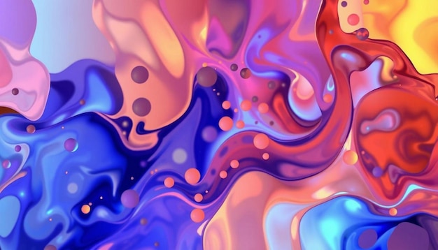 Photo une image colorée du liquide violet et orange