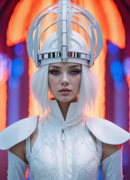 Portrait conceptuel de beauté d'une jeune fille peint avec différentes couleurs de peinture Démos de couleurs portrait coloré jouer toutes les couleurs toutes roulées en une